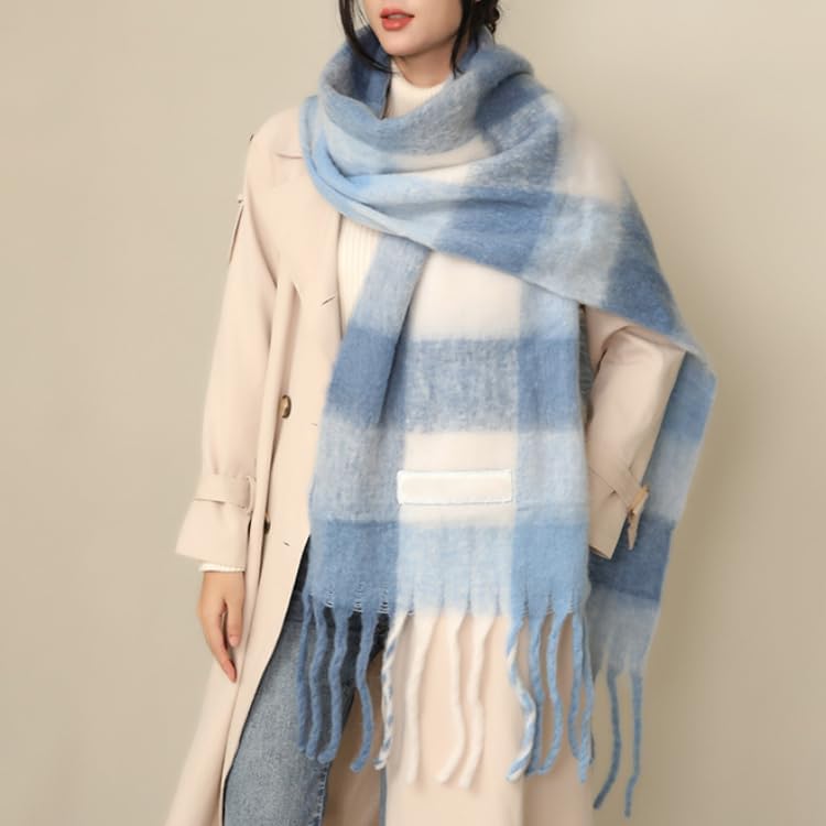MININAI Chunky Winter Scarfs for Women Cold Weather Warm Knit